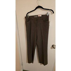 Roz & Ali Pants Size 4 Plaid Secret Agent 28Wx28L Tummy Control Preppy Office